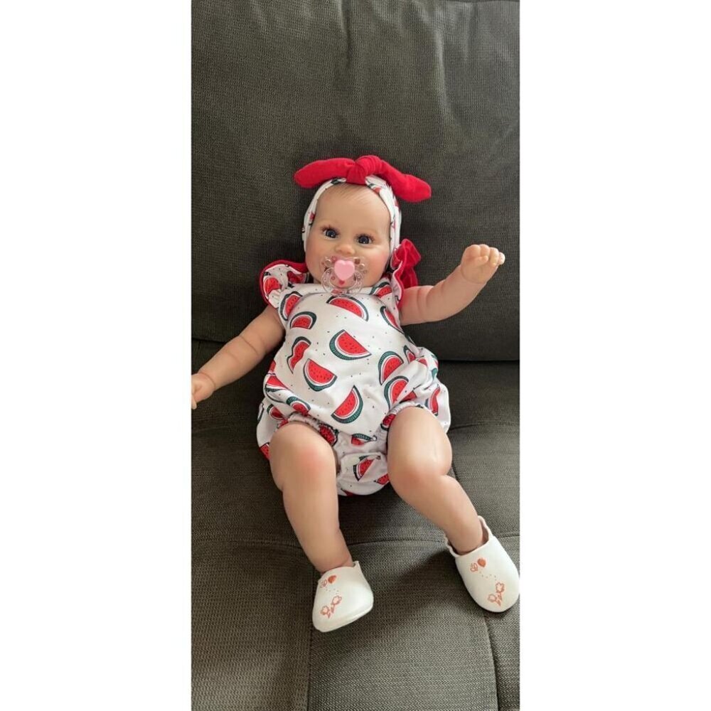 🆕20Inch Realistic Soft Vinyl With Weighted Cloth Body Emily Girl Reborn Baby